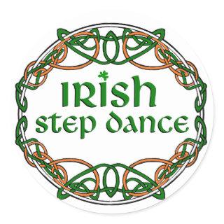 Irish Step Dance Classic Round Sticker