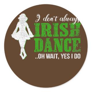 Irish Step Dance Girl Ireland Dancing Irish Dance Classic Round Sticker