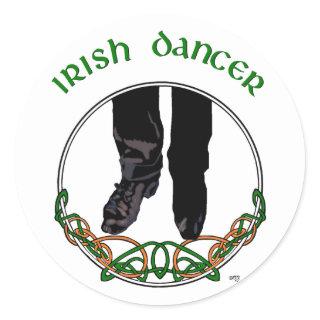 Irish Step Dancer - Male Classic Round Sticker