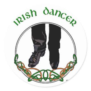 Irish Step Dancer - Male Classic Round Sticker