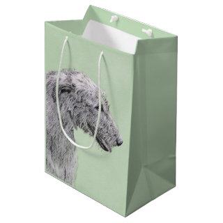 Irish Wolfhound Painting - Cute Original Dog Art Medium Gift Bag