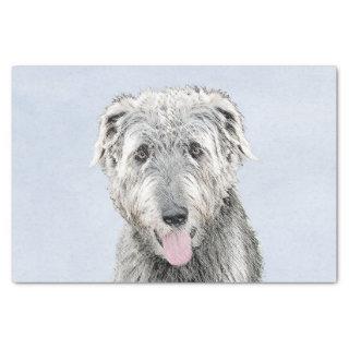 Irish Wolfhound Painting - Cute Original Dog Art Tissue Paper