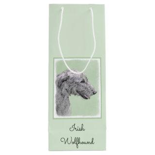 Irish Wolfhound Painting - Cute Original Dog Art Wine Gift Bag