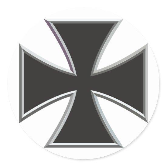 Iron Cross Classic Round Sticker