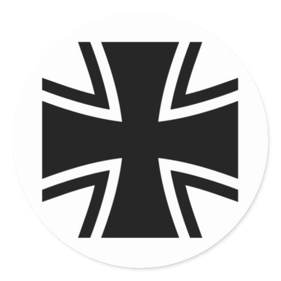IRON CROSS CLASSIC ROUND STICKER