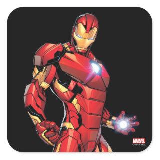 Iron Man Assemble Square Sticker