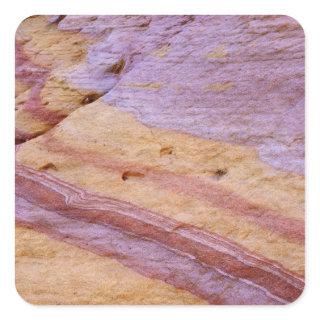 Iron oxides color a sandstone formation square sticker