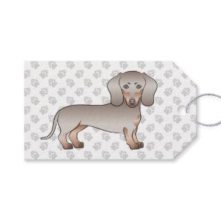 Isabella And Tan Short Hair Dachshund Dog And Paws Gift Tags