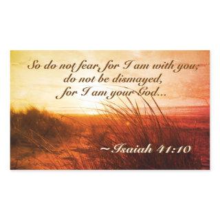 Isaiah 41:10 Bible Verse Do not fear I am with you Rectangular Sticker