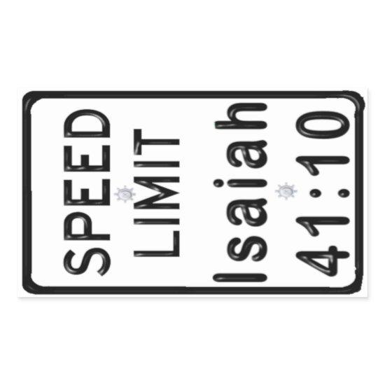 Isaiah 41:10 rectangular sticker