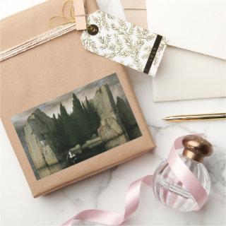 Isle of the Dead by Arnold Bocklin, Symbolism Art Rectangular Sticker