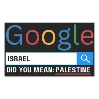 israel did you mean Palestine research graghic tee Rectangular Sticker
