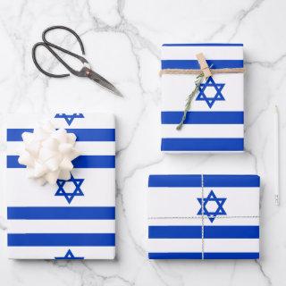Israel flag blue and white Star of David pattern  Sheets