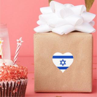 Israel flag cute heart sticker