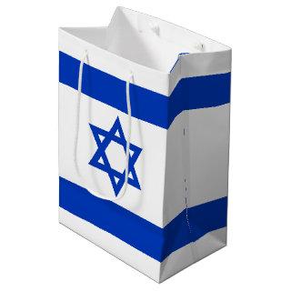 Israel flag modern patriotic medium gift bag