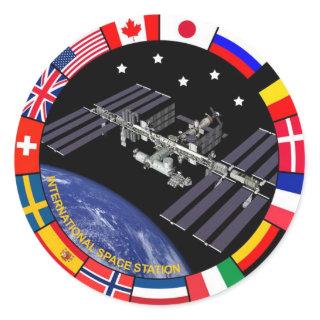 ISS Members Composite Logo Classic Round Sticker