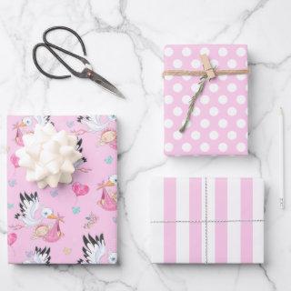 It’s a Girl Stork Baby  Set