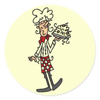 Italian Chef With Spaghetti Tshirts and Gifts Classic Round Sticker