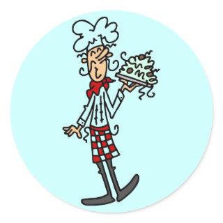 Italian Chef With Spaghetti Tshirts and Gifts Classic Round Sticker
