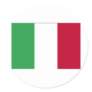 ITALIAN FLAG CLASSIC ROUND STICKER
