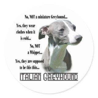 Italian Greyhound FAQ Sticker