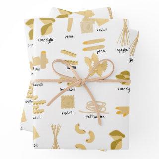 Italian Pasta Shapes & Names Pattern  Sheets