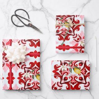 Italian style,tiles,majolica,lemon ,All-Over Print  Sheets