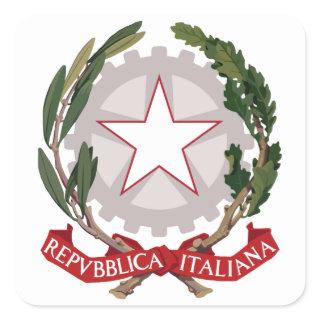 italy emblem square sticker