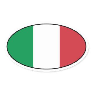 Italy Flag Oval Sticker