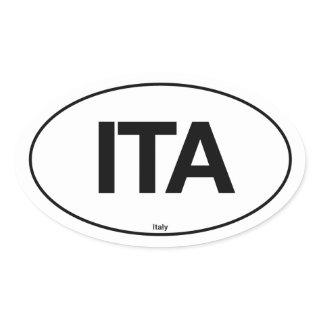 Italy Oval Oval Sticker