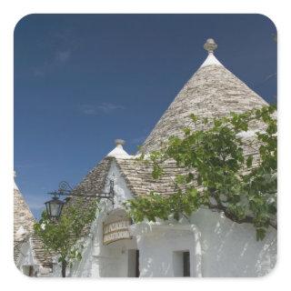 Italy, Puglia, Alberobello, Terra dei Trulli, 2 Square Sticker