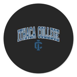 Ithaca Bombers Arch Over Gray Classic Round Sticker