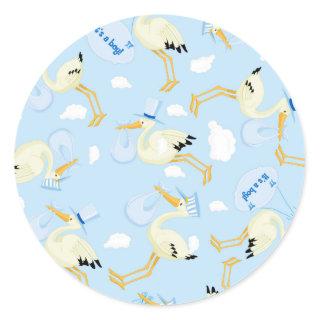 It's a boy Baby Sticker with Storks