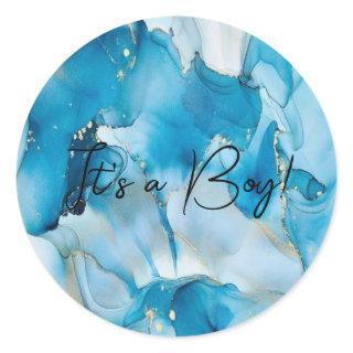 It's a Boy! Gender Reveal Classic Round Sticker