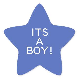 Its a Boy Newborn Blue Star Sticker