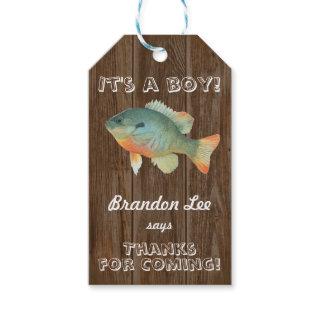 It's a Boy Rustic Fishing Napkins Gift Tags