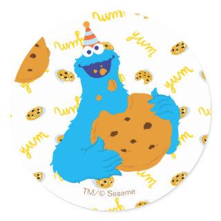 It's a Cookie Party Pattern Classic Round Sticker