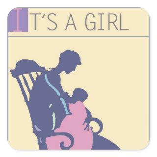 <It's a Girl> by Steve Collier Square Sticker