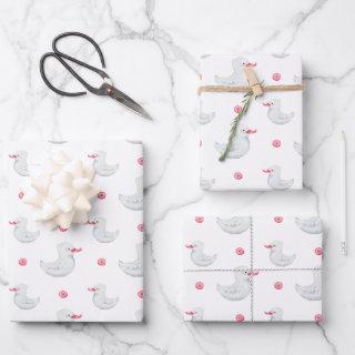 It's a Girl: Cute Duck Pattern   Sheets