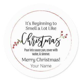 It's beginning to smell like Christmas Sticker
