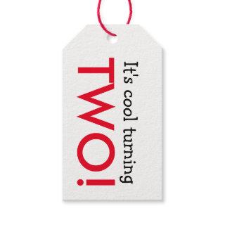 It's Cool Turning Two Kid's Birthday Gift Tag