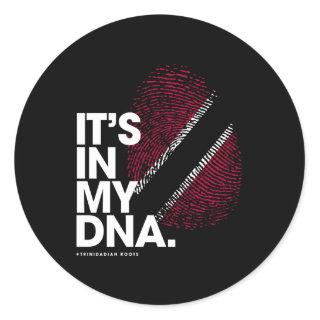 It'S In My Dna Trinidad Tobago Flag Roots Classic Round Sticker
