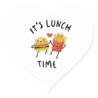 It's Lunch Time Heart Sticker