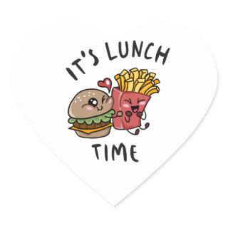 It's Lunch Time Heart Sticker