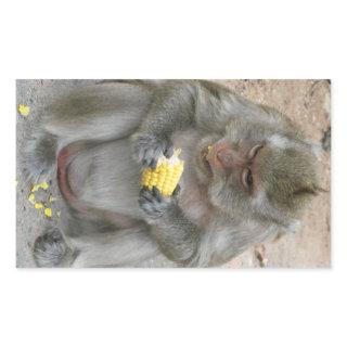It's Mine!! ... Wild Thai Macaque Monkey Rectangular Sticker