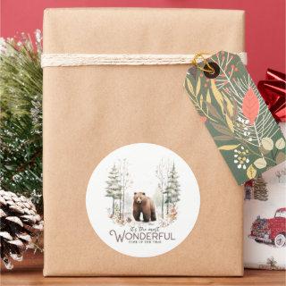 It's the Most Wonderful Time of the Year, Bear Classic Round Sticker