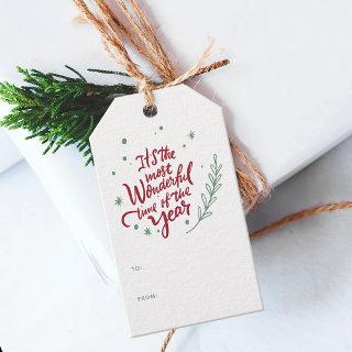 It's The Most Wonderful Time Of The Year Christmas Gift Tags