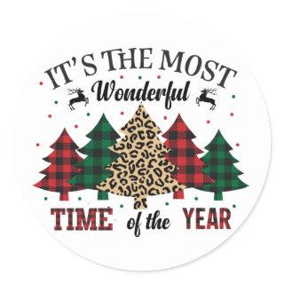 It's The Most Wonderful Time Of The Year Classic Round Sticker