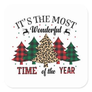 It's The Most Wonderful Time Of The Year Square Sticker
