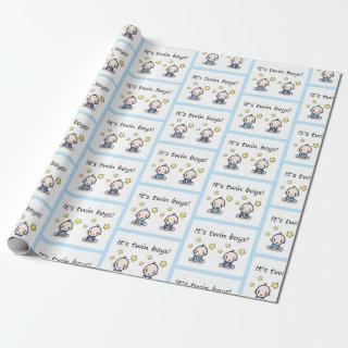 It's twin boys gift wrap, baby shower gift wrap